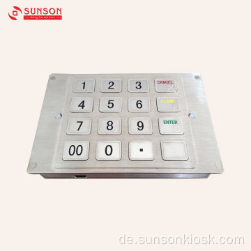 16-Tasten-verschlüsseltes Pinpad für unbemannten Zahlungskiosk